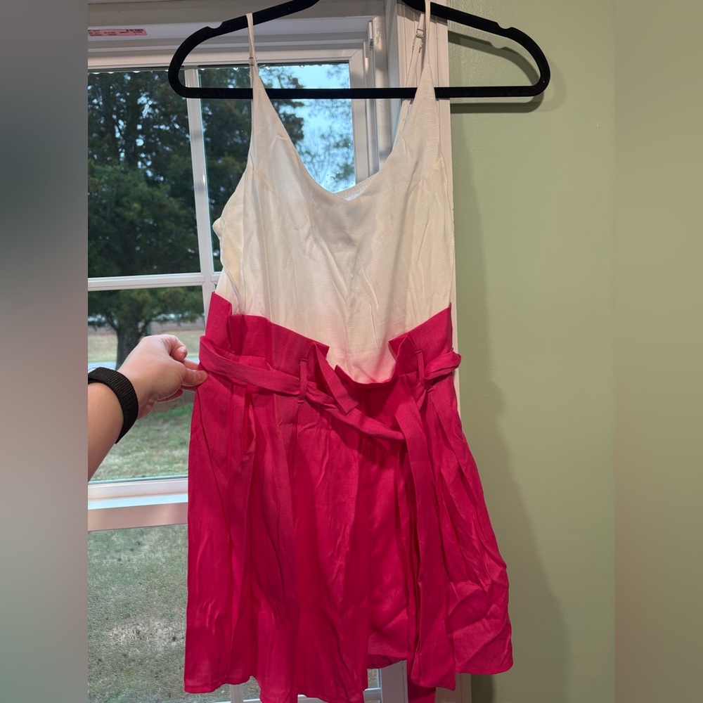Eesome Elegant White and Pink Romper